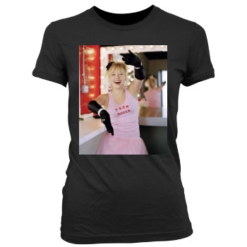 Hilary Duff Women's Junior Cut Crewneck T-Shirt