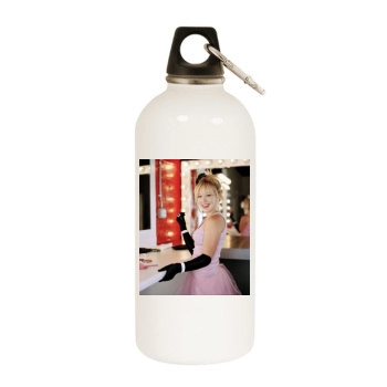 Hilary Duff White Water Bottle With Carabiner