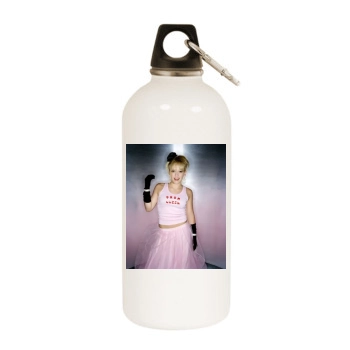 Hilary Duff White Water Bottle With Carabiner