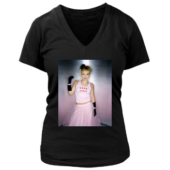 Hilary Duff Women's Deep V-Neck TShirt