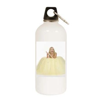 Hilary Duff White Water Bottle With Carabiner