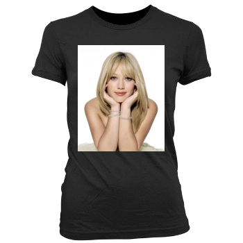 Hilary Duff Women's Junior Cut Crewneck T-Shirt