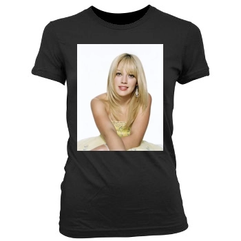 Hilary Duff Women's Junior Cut Crewneck T-Shirt