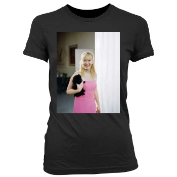 Hilary Duff Women's Junior Cut Crewneck T-Shirt