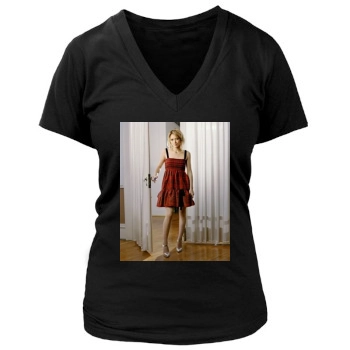 Hilary Duff Women's Deep V-Neck TShirt