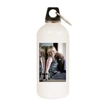 Hilary Duff White Water Bottle With Carabiner