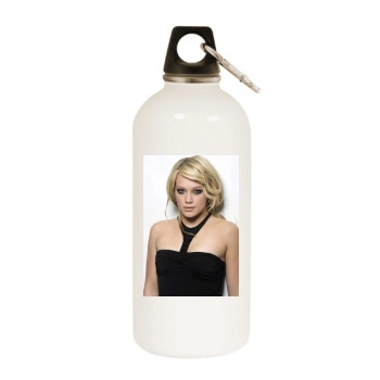 Hilary Duff White Water Bottle With Carabiner