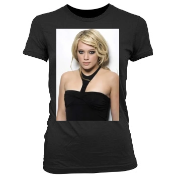 Hilary Duff Women's Junior Cut Crewneck T-Shirt