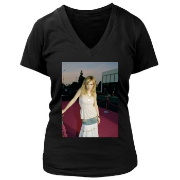 Hilary Duff Women's Deep V-Neck TShirt