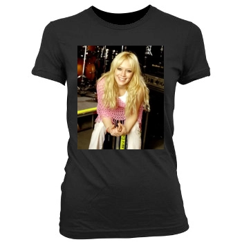 Hilary Duff Women's Junior Cut Crewneck T-Shirt