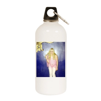 Hilary Duff White Water Bottle With Carabiner