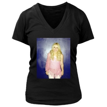 Hilary Duff Women's Deep V-Neck TShirt