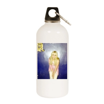 Hilary Duff White Water Bottle With Carabiner