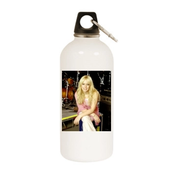 Hilary Duff White Water Bottle With Carabiner