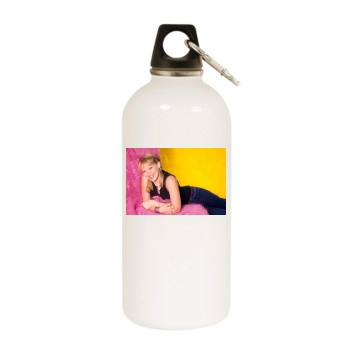 Hilary Duff White Water Bottle With Carabiner