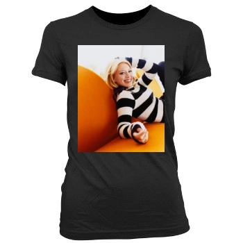 Hilary Duff Women's Junior Cut Crewneck T-Shirt