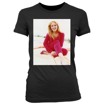 Hilary Duff Women's Junior Cut Crewneck T-Shirt