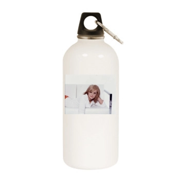 Hilary Duff White Water Bottle With Carabiner