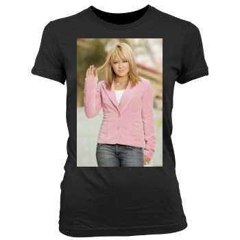 Hilary Duff Women's Junior Cut Crewneck T-Shirt