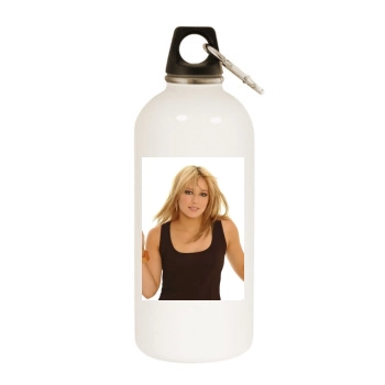 Hilary Duff White Water Bottle With Carabiner