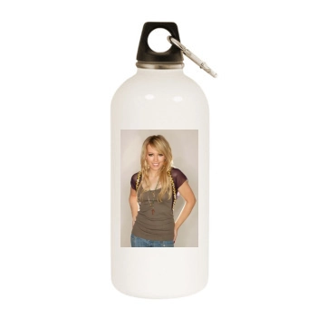 Hilary Duff White Water Bottle With Carabiner