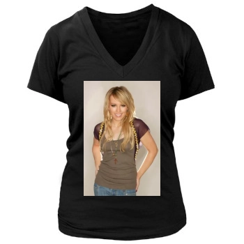 Hilary Duff Women's Deep V-Neck TShirt