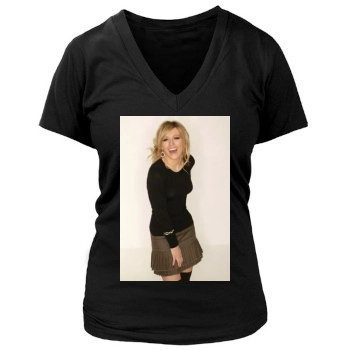 Hilary Duff Women's Deep V-Neck TShirt