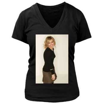 Hilary Duff Women's Deep V-Neck TShirt