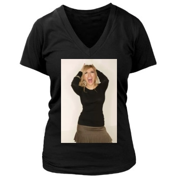 Hilary Duff Women's Deep V-Neck TShirt