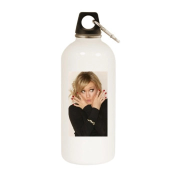 Hilary Duff White Water Bottle With Carabiner