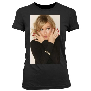 Hilary Duff Women's Junior Cut Crewneck T-Shirt