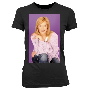 Hilary Duff Women's Junior Cut Crewneck T-Shirt