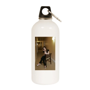 Hilary Duff White Water Bottle With Carabiner