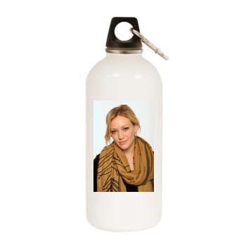 Hilary Duff White Water Bottle With Carabiner