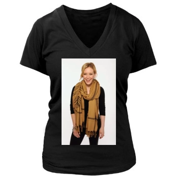 Hilary Duff Women's Deep V-Neck TShirt