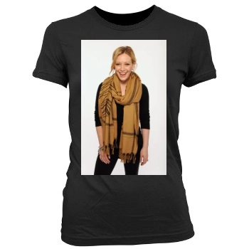 Hilary Duff Women's Junior Cut Crewneck T-Shirt