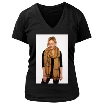 Hilary Duff Women's Deep V-Neck TShirt