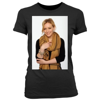 Hilary Duff Women's Junior Cut Crewneck T-Shirt