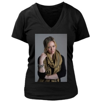 Hilary Duff Women's Deep V-Neck TShirt