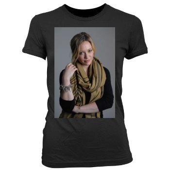 Hilary Duff Women's Junior Cut Crewneck T-Shirt