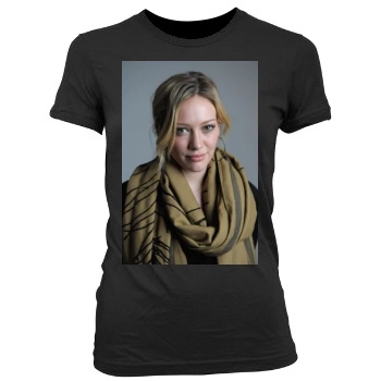 Hilary Duff Women's Junior Cut Crewneck T-Shirt