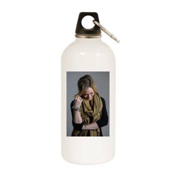 Hilary Duff White Water Bottle With Carabiner