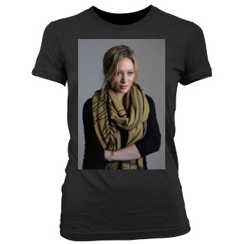 Hilary Duff Women's Junior Cut Crewneck T-Shirt