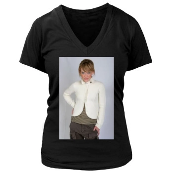 Hilary Duff Women's Deep V-Neck TShirt