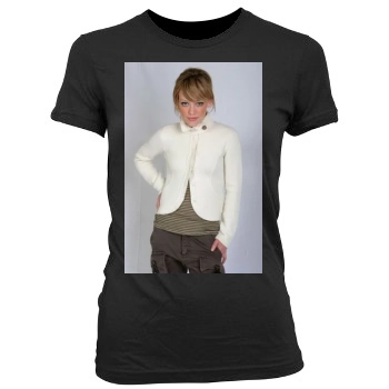 Hilary Duff Women's Junior Cut Crewneck T-Shirt