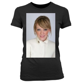 Hilary Duff Women's Junior Cut Crewneck T-Shirt