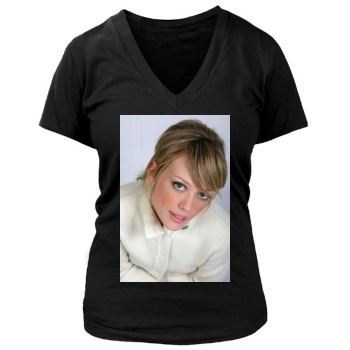 Hilary Duff Women's Deep V-Neck TShirt