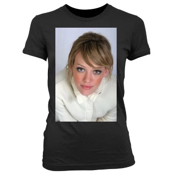 Hilary Duff Women's Junior Cut Crewneck T-Shirt