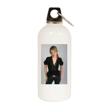 Hilary Duff White Water Bottle With Carabiner