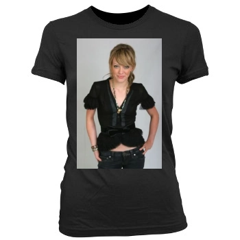 Hilary Duff Women's Junior Cut Crewneck T-Shirt